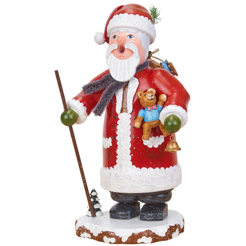 Räuchermann Weihnachtsmann mit Stock