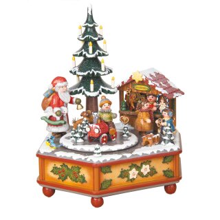 Original Hubrig Volkskunst Spieldose - Weihnachtszeit Erzgebirge
